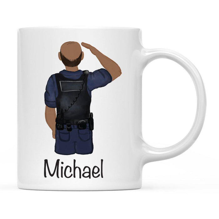 Personalized Police Officer Coffee Mug Part 2-Set of 1-Andaz Press-Male Police Officer 7-