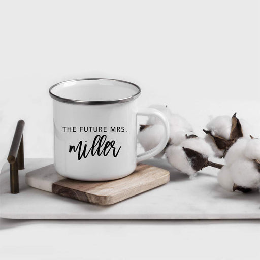 Personalized Wedding Party Campfire Mug Gift The Future Mrs. Miller-Set of 1-Andaz Press-