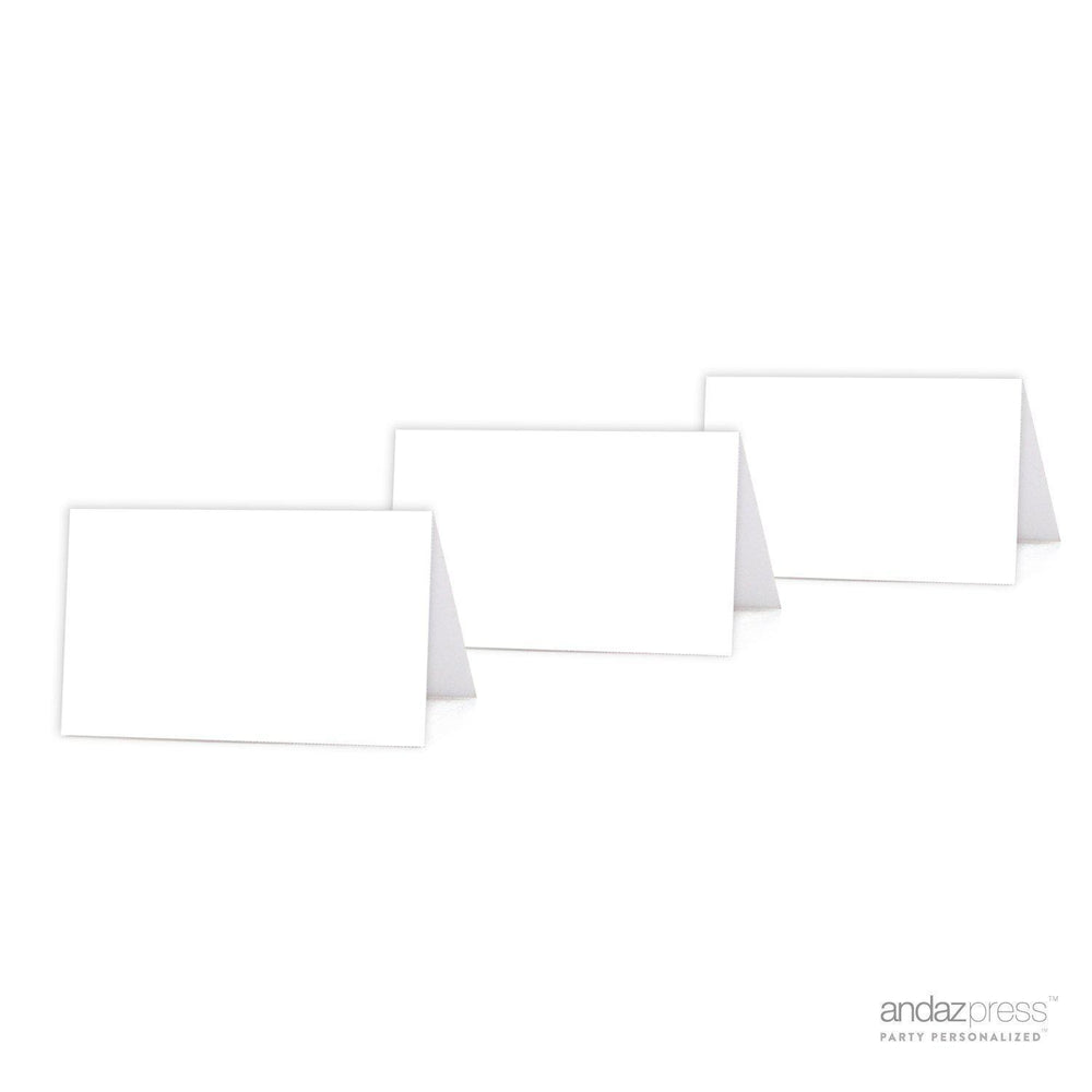 Pick Your Color Blank Table Tent Printable Place Cards-Set of 20-Andaz Press-White-