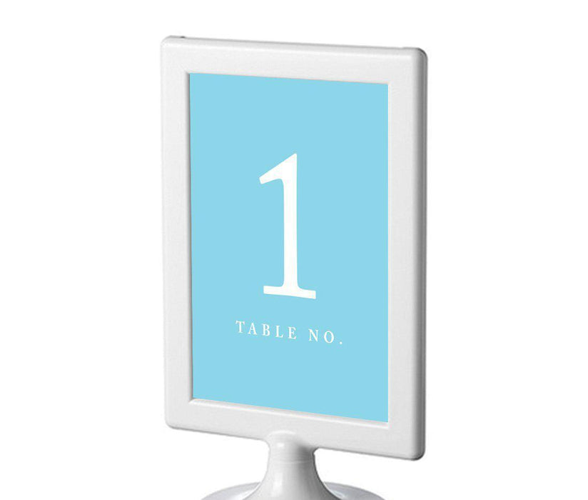 Pick Your Color Framed Double-Sided DIY Table Numbers-Set of 8-Andaz Press-Baby Blue-1-8-