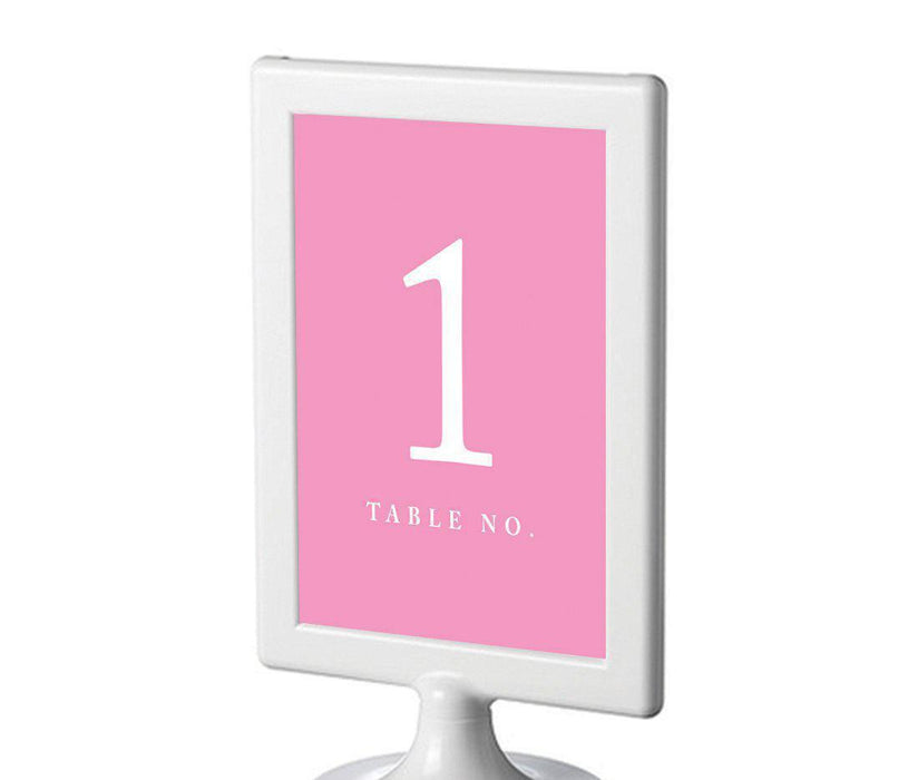 Pick Your Color Framed Double-Sided DIY Table Numbers-Set of 8-Andaz Press-Bubblegum Pink-1-8-