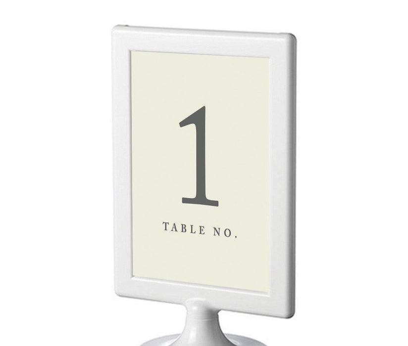 Pick Your Color Framed Double-Sided DIY Table Numbers-Set of 8-Andaz Press-Ivory-1-8-