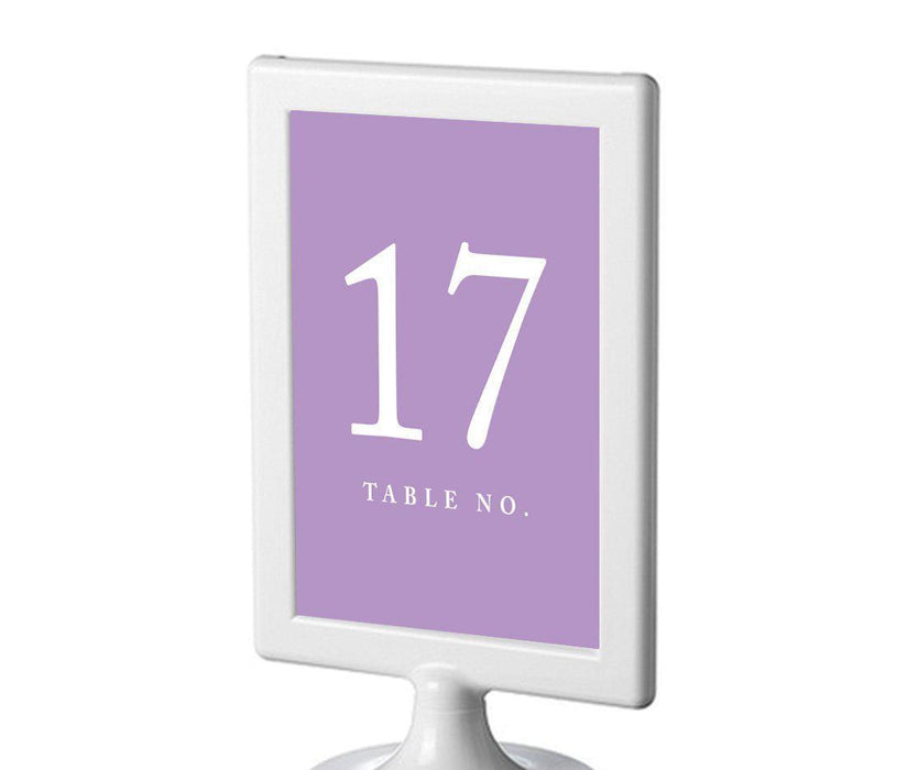 Pick Your Color Framed Double-Sided DIY Table Numbers-Set of 8-Andaz Press-Lavender-17-24-