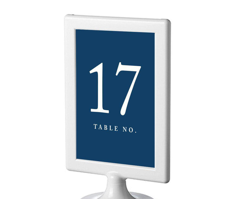 Pick Your Color Framed Double-Sided DIY Table Numbers-Set of 8-Andaz Press-Navy Blue-17-24-