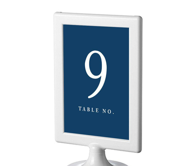 Pick Your Color Framed Double-Sided DIY Table Numbers-Set of 8-Andaz Press-Navy Blue-9-16-