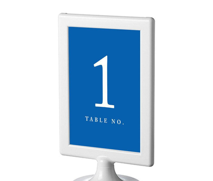 Pick Your Color Framed Double-Sided DIY Table Numbers-Set of 8-Andaz Press-Royal Blue-1-8-