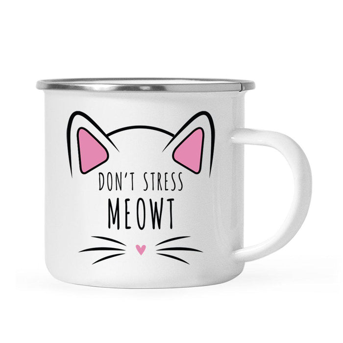 Pink Cat Svg Campfire Coffee Mug-Set of 1-Andaz Press-Stress Meowt-