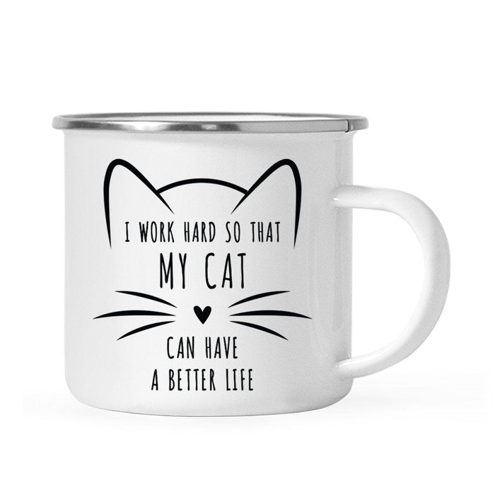 Pink Cat Svg Campfire Coffee Mug-Set of 1-Andaz Press-Work Hard-