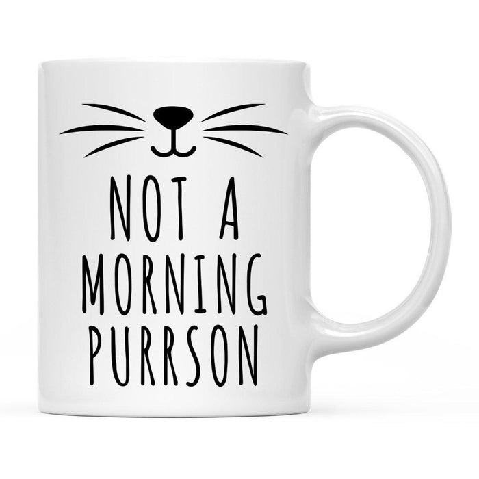 Pink Cat Svg Ceramic Coffee Mug-Set of 1-Andaz Press-Morning Purrson-