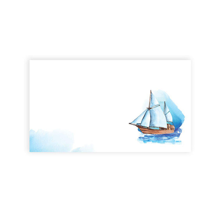 Place Cards for Wedding Party Tables, Seating Name Place Cards, Wedding Decorations Design 1-Set of 60-Andaz Press-Nautical Sailboat-