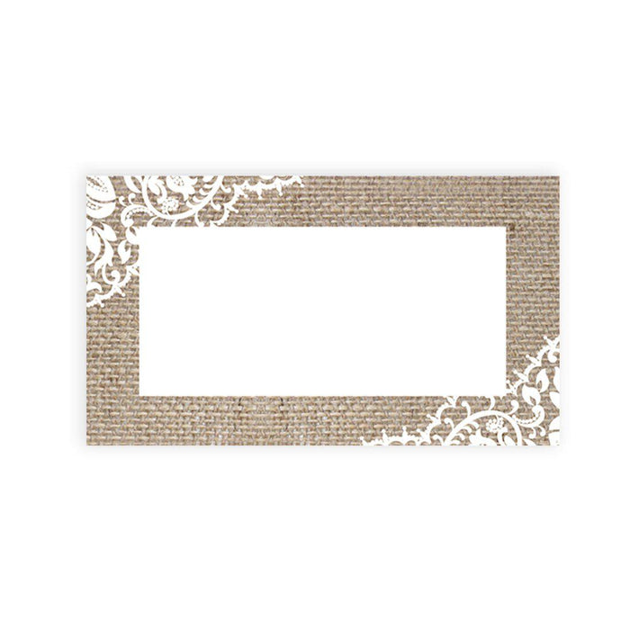 Place Cards for Wedding Party Tables, Seating Name Place Cards, Wedding Decorations Design 1-Set of 60-Andaz Press-Rustic Burlap and Lace-