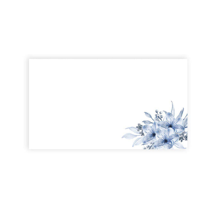 Place Cards for Wedding Party Tables, Seating Name Place Cards for Holders, Design 2-Set of 60-Andaz Press-Dusty Blue Florals-