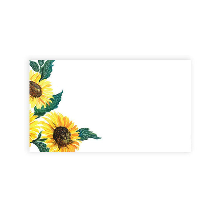 Place Cards for Wedding Party Tables, Seating Name Place Cards for Holders, Design 2-Set of 60-Andaz Press-Rustic Sunflower-