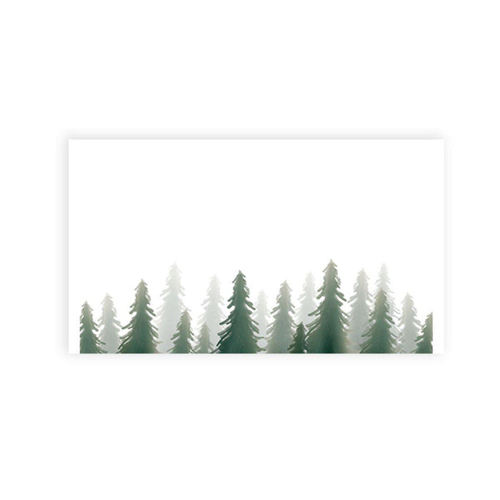Place Cards for Wedding Party Tables, Seating Name Place Cards for Holders, Design 2-Set of 60-Andaz Press-Watercolor Pine Trees Woodland Forest-