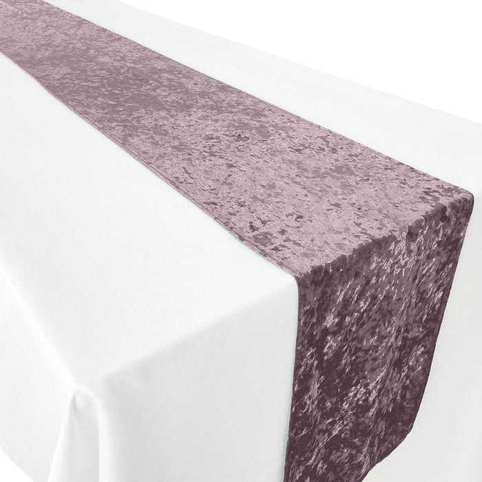 Premium Crushed Velvet Table Runner, 12 x 108 inch-Set of 1-Koyal Wholesale-Champagne-