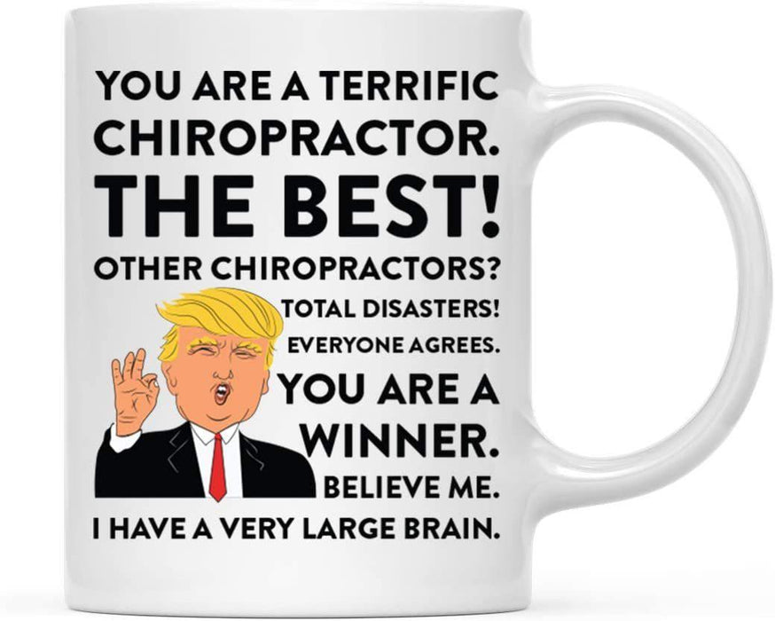 President Donald Trump Terrific Career Ceramic Coffee Mug Collection 1-Set of 1-Andaz Press-Chiropractor-