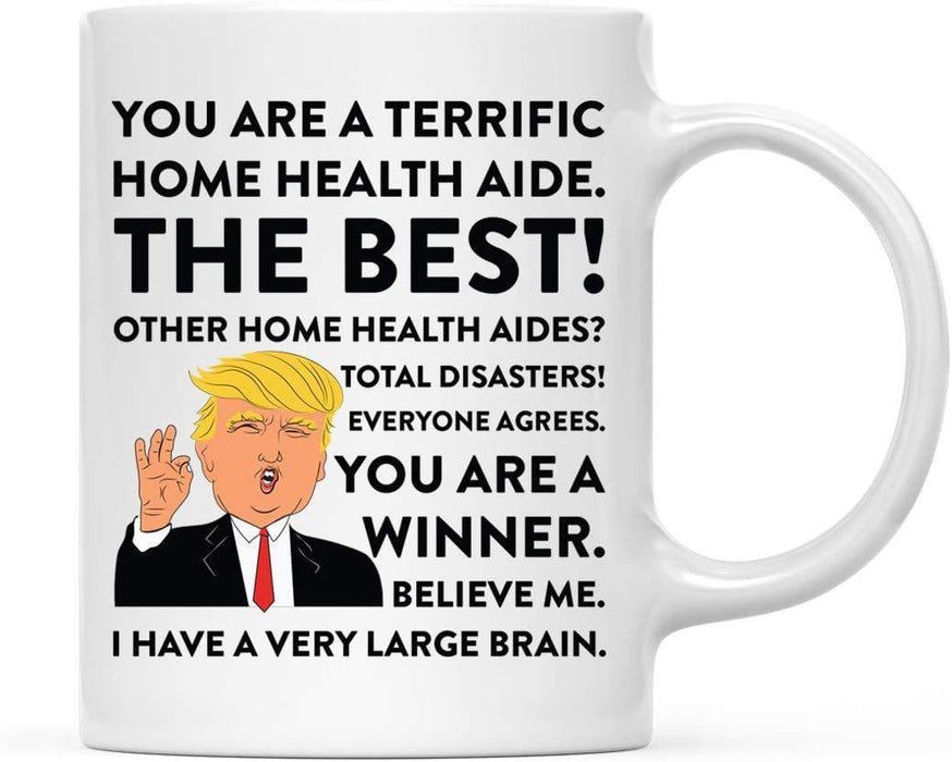President Donald Trump Terrific Career Ceramic Coffee Mug Collection 2-Set of 1-Andaz Press-Home Health Aide-