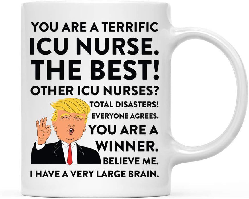 President Donald Trump Terrific Career Ceramic Coffee Mug Collection 2-Set of 1-Andaz Press-ICU Nurse-
