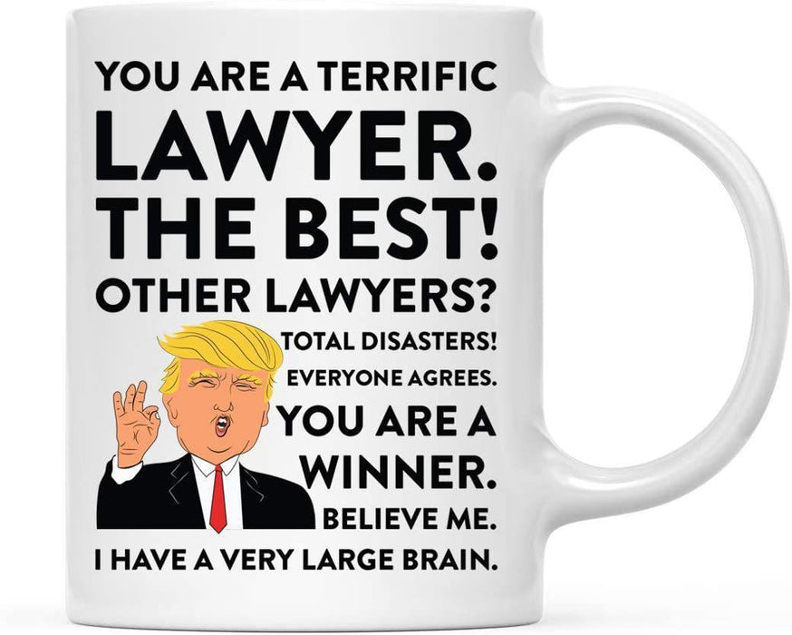 President Donald Trump Terrific Career Ceramic Coffee Mug Collection 2-Set of 1-Andaz Press-Lawyer-