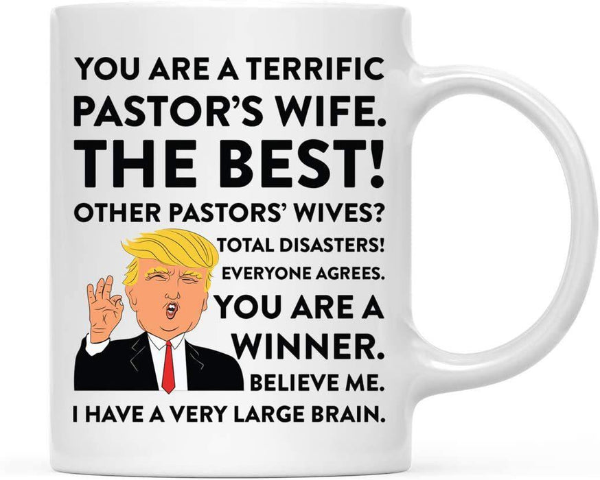 President Donald Trump Terrific Career Ceramic Coffee Mug Collection 2-Set of 1-Andaz Press-Pastor's Wife-