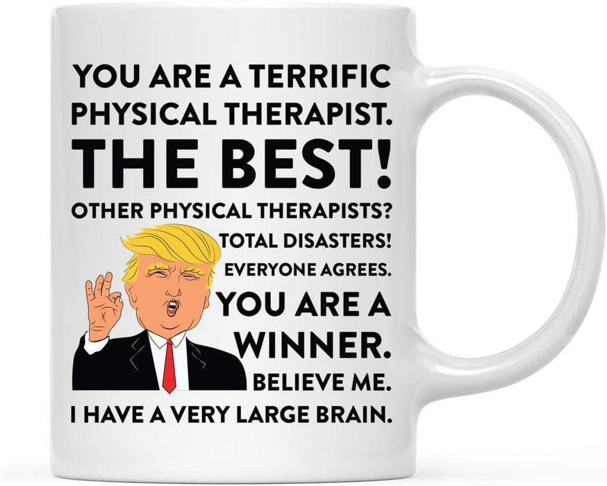 President Donald Trump Terrific Career Ceramic Coffee Mug Collection 2-Set of 1-Andaz Press-Physical Therapist-