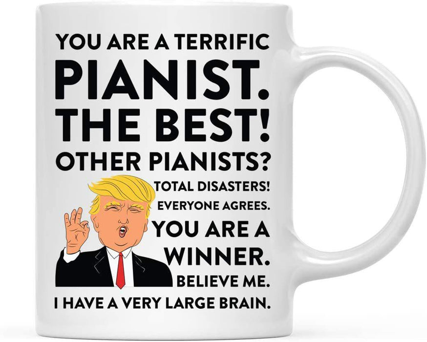 President Donald Trump Terrific Career Ceramic Coffee Mug Collection 3-Set of 1-Andaz Press-Pianist-