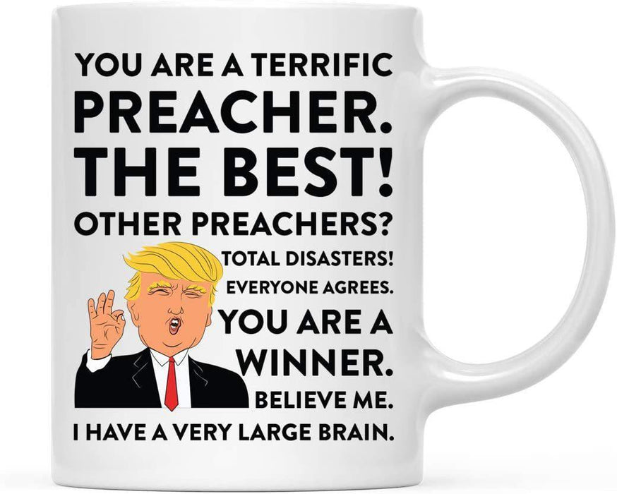 President Donald Trump Terrific Career Ceramic Coffee Mug Collection 3-Set of 1-Andaz Press-Preacher-