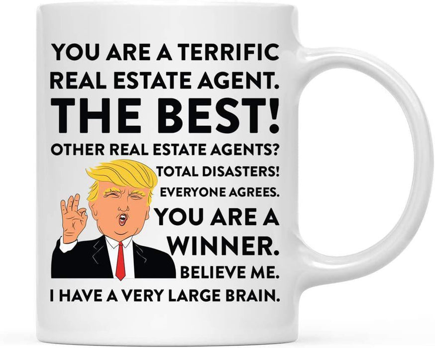 President Donald Trump Terrific Career Ceramic Coffee Mug Collection 3-Set of 1-Andaz Press-Real Estate Agent-
