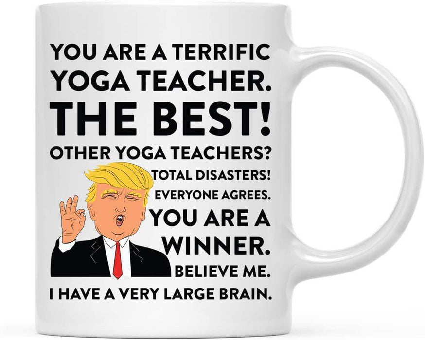 President Donald Trump Terrific Career Ceramic Coffee Mug Collection 3-Set of 1-Andaz Press-Yoga Teacher-