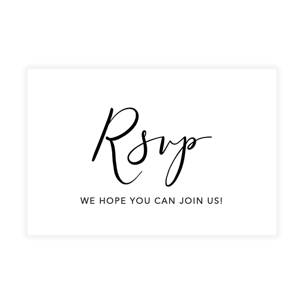 RSVP Postcards for Wedding Cardstock Response Reply Cards-Set of 56-Andaz Press-Minimal Modern-