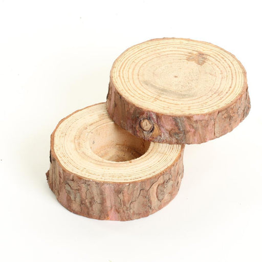 Real Wood Wedding Ring Box-Set of 1-Koyal Wholesale-Oak-