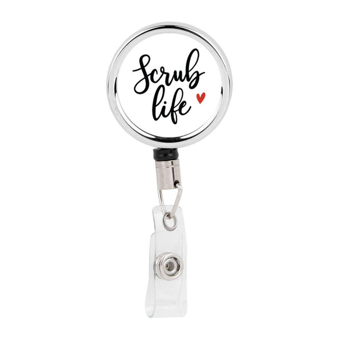 Retractable Badge Reel Holder With Clip, Chaos Coordinator Designs-Set of 1-Andaz Press-Scrub Life-