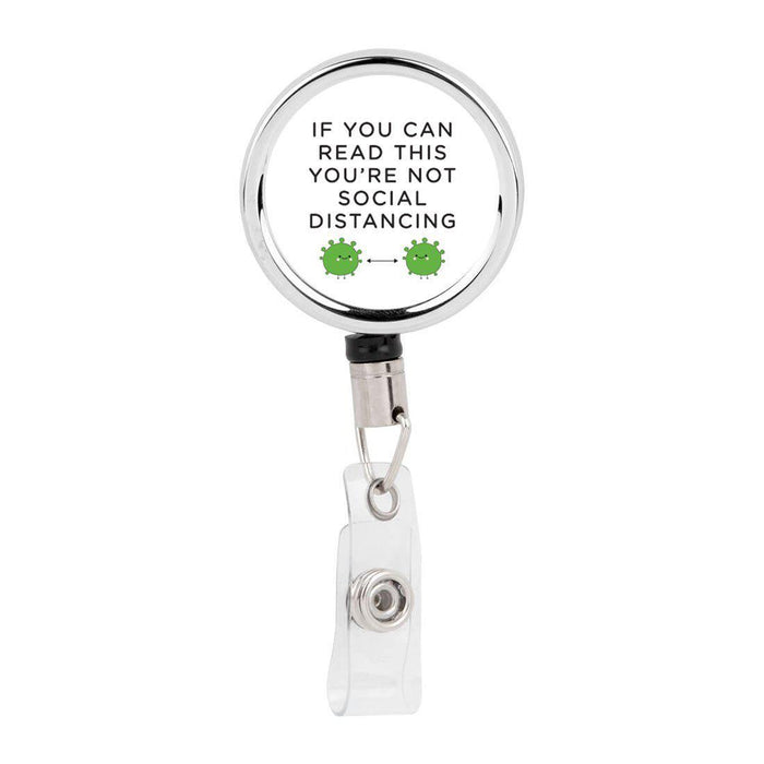 Retractable Badge Reel Holder With Clip, Chaos Coordinator Designs-Set of 1-Andaz Press-Social Distancing-
