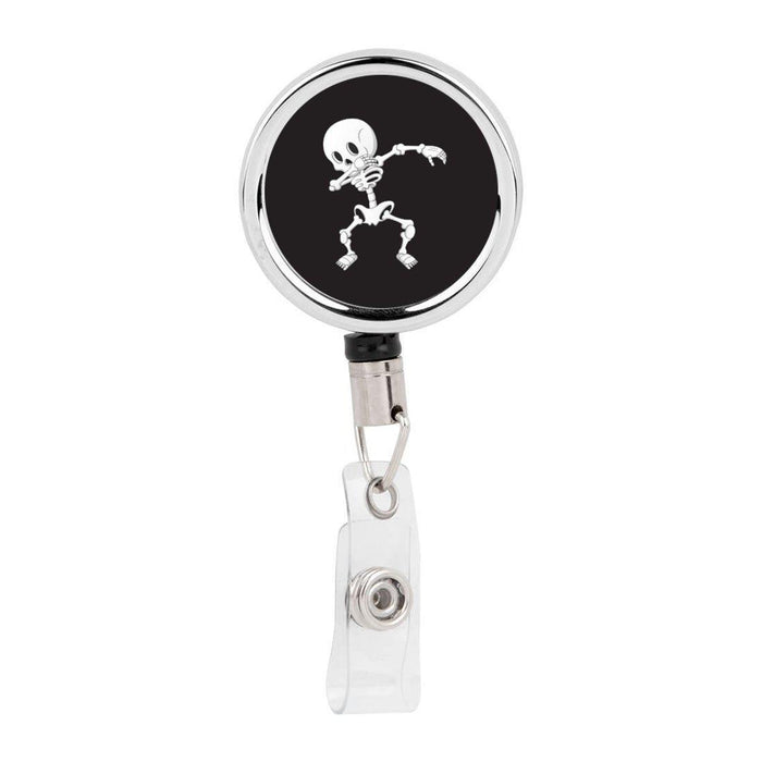 Retractable Badge Reel Holder With Clip, Chaos Coordinator Designs-Set of 1-Andaz Press-X Ray Skeleton-
