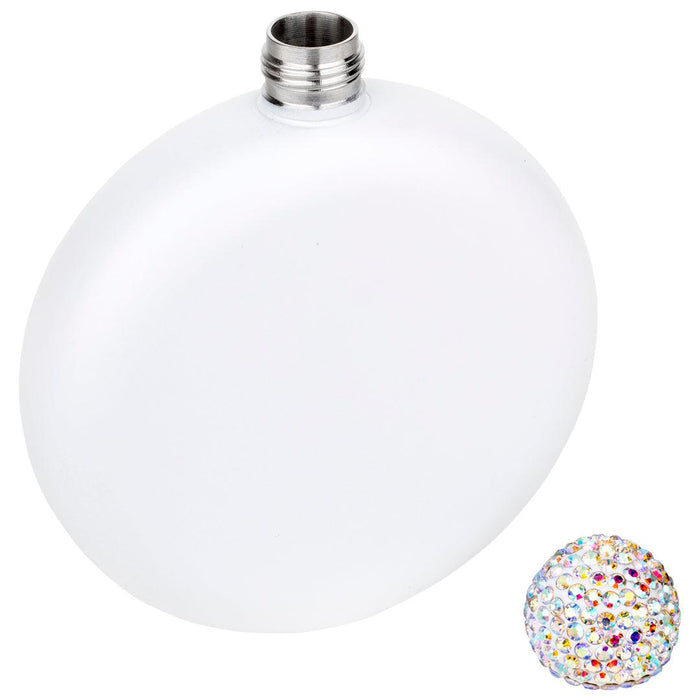 Rhinestone Flasks-Set of 1-Andaz Press-Set of 1-Matte White-
