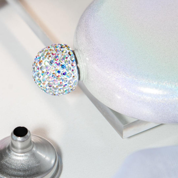 Rhinestone Flasks-Set of 1-Andaz Press-Set of 1-Matte White-