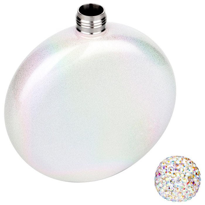 Rhinestone Flasks-Set of 1-Andaz Press-Set of 1-Matte White-