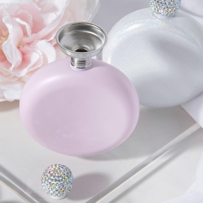 Rhinestone Flasks-Set of 1-Andaz Press-Set of 1-Matte White-