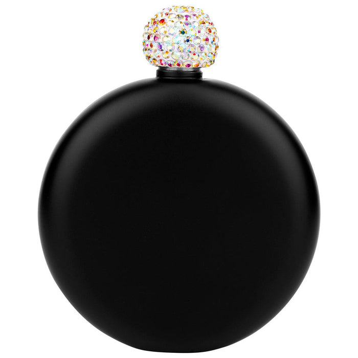 Rhinestone Flasks-Set of 1-Andaz Press-Set of 1-Matte Black-