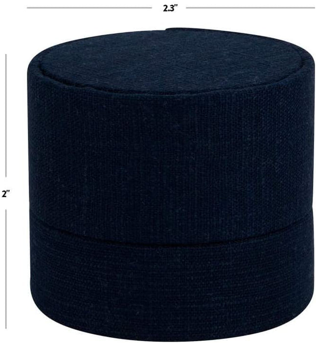 Round Linen Ring Box-Set of 1-Koyal Wholesale-Natural-