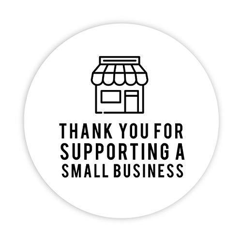 Round Small Business Sticker Labels 120-Pack-set of 120-Andaz Press-Thank You for Supporting A Small Business-