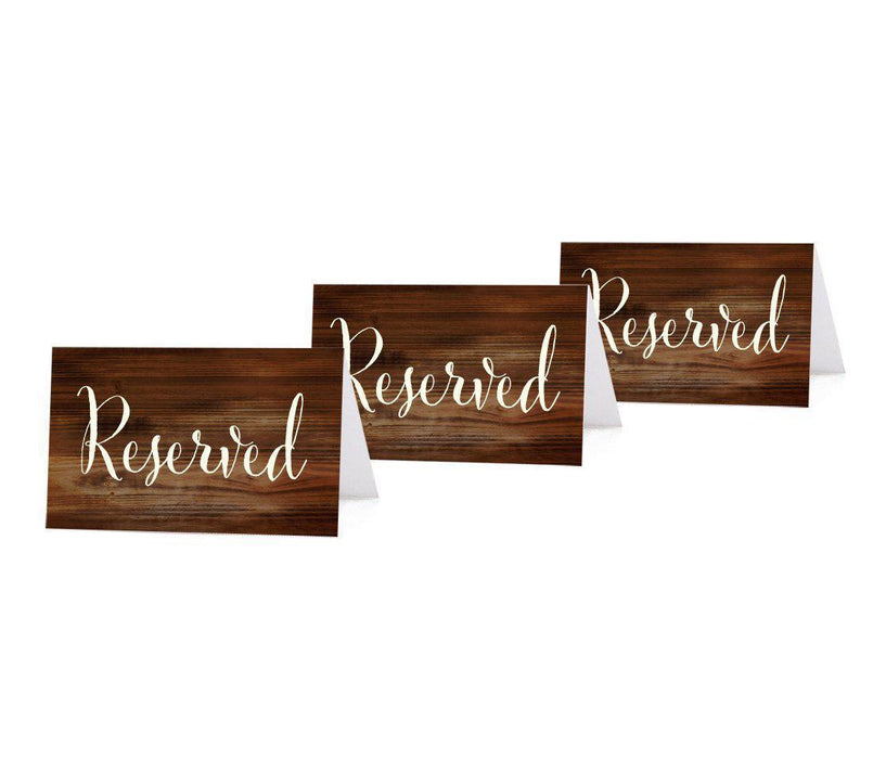 Rustic Wood Table Tent Place Cards-Set of 20-Andaz Press-Reserved-