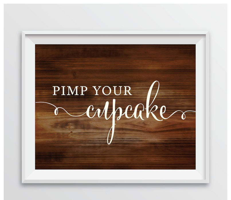 Rustic Wood Wedding Favor Party Signs-Set of 1-Andaz Press-Pimp Your Cupcake-