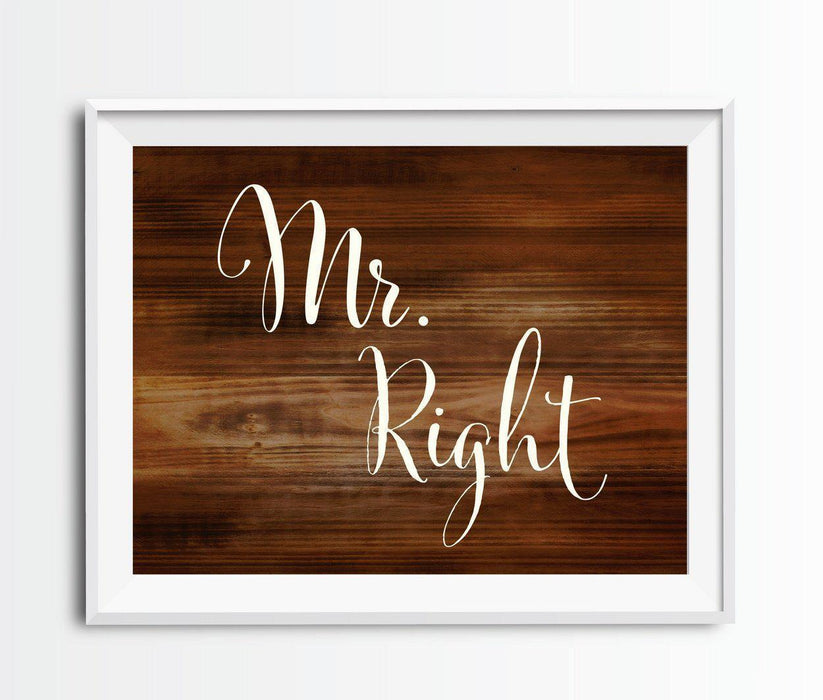 Rustic Wood Wedding Party Signs, 2-Pack-Set of 2-Andaz Press-Ladies, Gents-