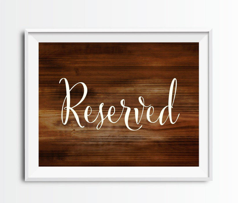 Rustic Wood Wedding Party Signs-Set of 1-Andaz Press-Reserved-