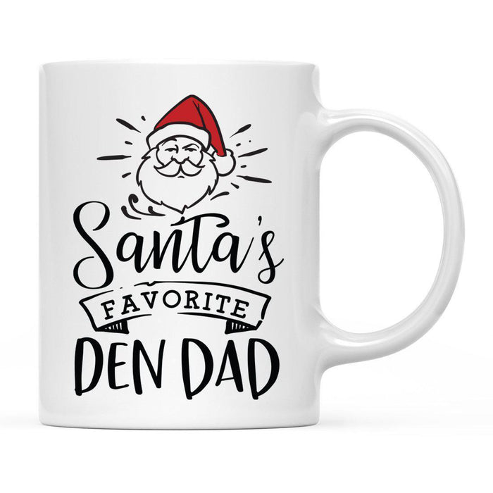Santa Favorite Mom Dad Ceramic Coffee Mug-Set of 1-Andaz Press-Den Dad-