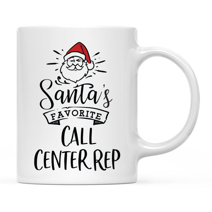 Santa's Favorite Careers Coffee Mug Collection 1-Set of 1-Andaz Press-Call Center Rep-