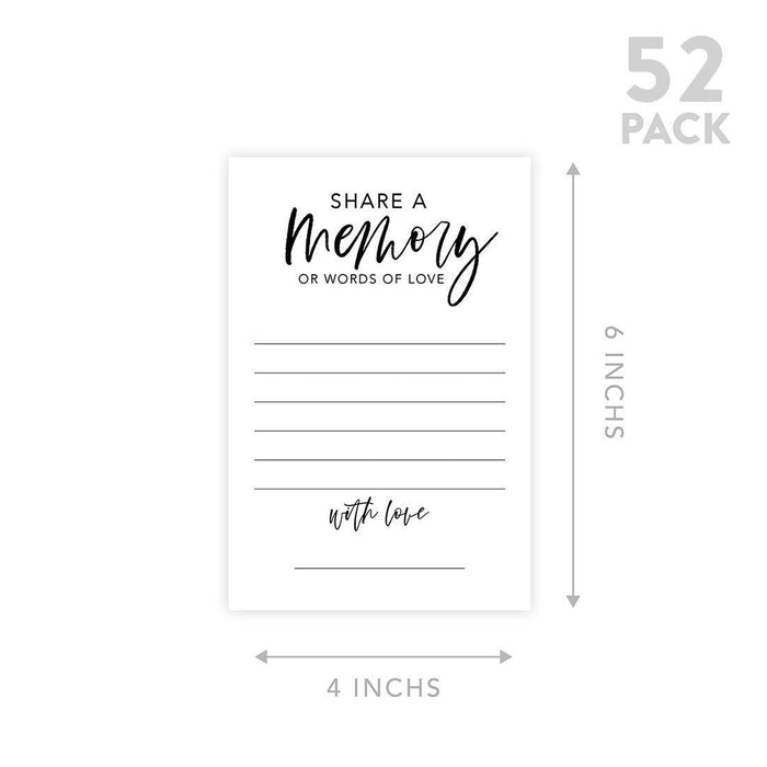 Share a Memory Cards, Cards for Wedding, Celebration of Life, Life Memories Design 1-Set of 52-Andaz Press-Classic-