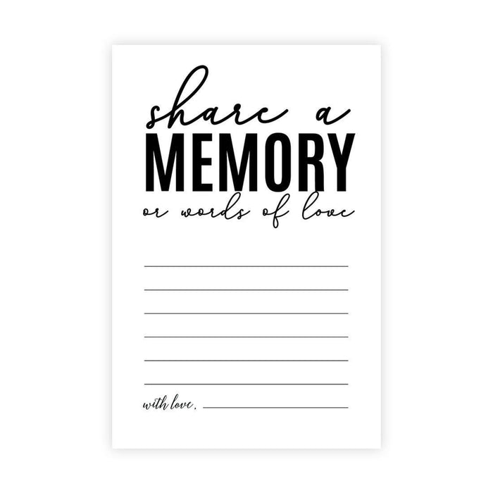 Share a Memory Cards, Cards for Wedding, Celebration of Life, Life Memories Design 1-Set of 52-Andaz Press-Modern-