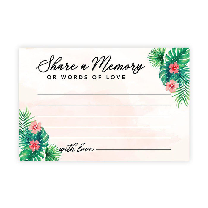 Share a Memory Cards, Cards for Wedding, Celebration of Life, Life Memories Design 1-Set of 52-Andaz Press-Tropical Hibiscus-